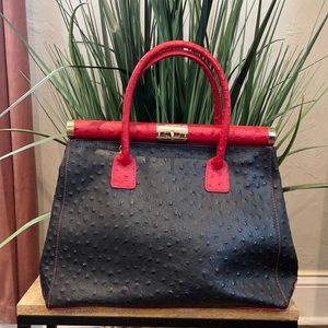 Borse in Pelle Genuine Ostrich Leather Handbag